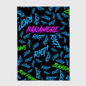 Постер с принтом Paramore RIOT! , 100% бумага
 | бумага, плотность 150 мг. Матовая, но за счет высокого коэффициента гладкости имеет небольшой блеск и дает на свету блики, но в отличии от глянцевой бумаги не покрыта лаком | hayley williams | music | paramore | rock | альтернативный рок | зак фарро | музыка | панк рок | парамор | поп панк | поп рок | рок | тейлор йорк | хейли уильямс