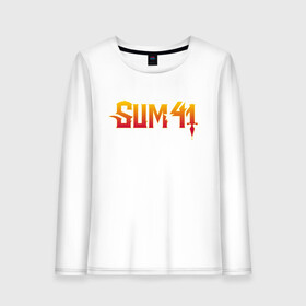 Женский лонгслив хлопок с принтом Logo SUM , 100% хлопок |  | order in decline | punk | punk rock | rock | sum 41 | sum41 | марк спиколак | панк рок | поп панк | рок | рок группа | сам фоти уан