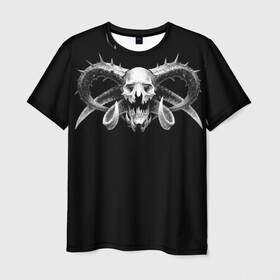 Мужская футболка 3D с принтом Сатана , 100% полиэфир | прямой крой, круглый вырез горловины, длина до линии бедер | дьявол | пентаграмма | сатана
