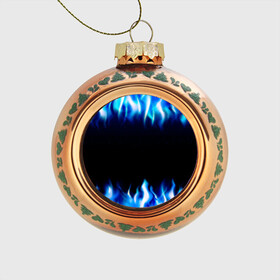 Стеклянный ёлочный шар с принтом Синий Огонь , Стекло | Диаметр: 80 мм | абстракция | блеск | волны | дракон | дым | крутой | линии | неон | неоновый | ночь | огненный | огни | огонь | пламя | свет | синий | сияние | яркий