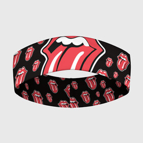 Повязка на голову 3D с принтом rolling stones ,  |  | mick jagger | music | rock | rolling stones | музыка | рок