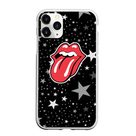 Чехол для iPhone 11 Pro Max матовый с принтом rolling stones star , Силикон |  | mick jagger | music | rock | rolling stones | музыка | рок