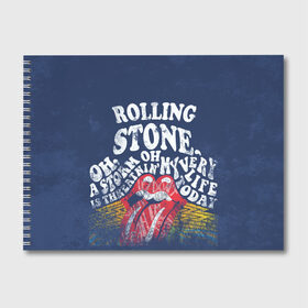Альбом для рисования с принтом Rolling Stone , 100% бумага
 | матовая бумага, плотность 200 мг. | Тематика изображения на принте: mick jagger | music | rock | rolling stones | музыка | рок