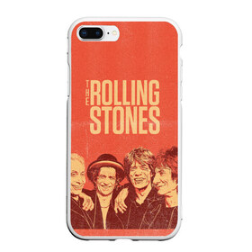 Чехол для iPhone 7Plus/8 Plus матовый с принтом The Rolling Stones , Силикон | Область печати: задняя сторона чехла, без боковых панелей | Тематика изображения на принте: mick jagger | music | rock | rolling stones | музыка | рок