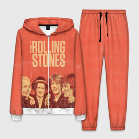 Мужской костюм 3D с принтом The Rolling Stones , 100% полиэстер | Манжеты и пояс оформлены тканевой резинкой, двухслойный капюшон со шнурком для регулировки, карманы спереди | mick jagger | music | rock | rolling stones | музыка | рок