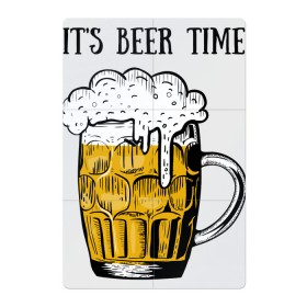 Магнитный плакат 2Х3 с принтом Its beer time , Полимерный материал с магнитным слоем | 6 деталей размером 9*9 см | Тематика изображения на принте: beer | beer time | its beer time | надпись