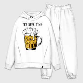 Мужской костюм хлопок OVERSIZE с принтом Its beer time ,  |  | beer | beer time | its beer time | надпись