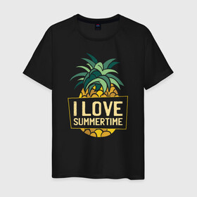 Мужская футболка хлопок с принтом Я люблю Лето Ананас , 100% хлопок | прямой крой, круглый вырез горловины, длина до линии бедер, слегка спущенное плечо. | pineapple | summer | summertime | ананас | летние | лето | море | морские | отдых | отпуск