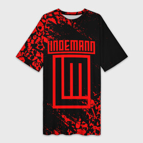 Платье-футболка 3D с принтом LINDEMANN ,  |  | lindemann | lm | rammstein | rock | кристиан лоренц | линдеманн | лм | музыка | рамштайн | рок | тилль линдеманн