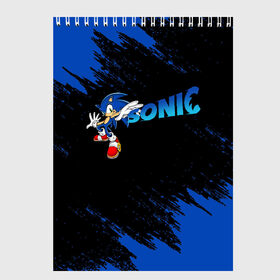 Скетчбук с принтом SONIC , 100% бумага
 | 48 листов, плотность листов — 100 г/м2, плотность картонной обложки — 250 г/м2. Листы скреплены сверху удобной пружинной спиралью | amy rose | hedgehog | sega | доктор эггман | ёж соник | ехидна наклз | метал соник | сега | соник