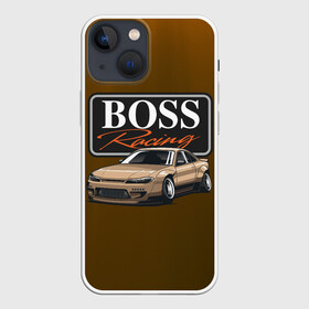 Чехол для iPhone 13 mini с принтом Boss Racing | BOSS JDM ,  |  | auto | check point | city style | jdm | street racing | авто | автомобиль | ам | гонщик | ждм | машина | скорость | стритрейсеры | уличные гонки