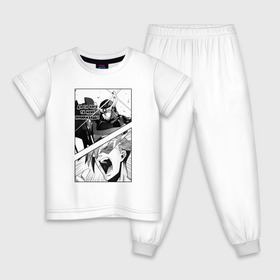 Детская пижама хлопок с принтом Gurren lagann , 100% хлопок |  брюки и футболка прямого кроя, без карманов, на брюках мягкая резинка на поясе и по низу штанин
 | anime | gurren lagann | manga. | аниме | гуррен лаганн | манга