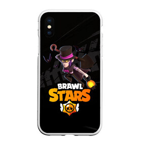 Чехол для iPhone XS Max матовый с принтом Brawl stars Mortis Мортис , Силикон | Область печати: задняя сторона чехла, без боковых панелей | brawl | brawl stars | brawlstars | brawl_stars | jessie | mortis | бравл | бравлстарс | ворон | мортис