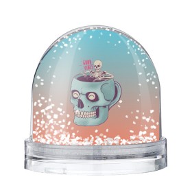 Снежный шар с принтом Good Viber , Пластик | Изображение внутри шара печатается на глянцевой фотобумаге с двух сторон | good vibes | horror | кофе | кружка | напиток | психоделика | пятница 13 | скелет | ужасы | хэллоуин | череп