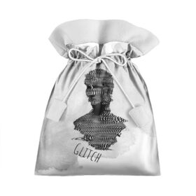 Подарочный 3D мешок с принтом Бюст статуи Glitch face , 100% полиэстер | Размер: 29*39 см | Тематика изображения на принте: face | glitch | glitch face | бюст | глитч | глич | искусство | психоделика | статуя | человек