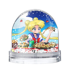 Снежный шар с принтом Пицца Мун , Пластик | Изображение внутри шара печатается на глянцевой фотобумаге с двух сторон | anime | food | japan | manga | pizza | sailor moon | аниме | девочка | девушка | еда | лунная призма | манга | пицца | сейлор мун | сэйлор мун | япония