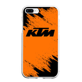 Чехол для iPhone 7Plus/8 Plus матовый с принтом KTM , Силикон | Область печати: задняя сторона чехла, без боковых панелей | enduro | ktm | moto | motocycle | sportmotorcycle | ктм | мото | мотоспорт