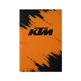Обложка для паспорта матовая кожа с принтом KTM , натуральная матовая кожа | размер 19,3 х 13,7 см; прозрачные пластиковые крепления | enduro | ktm | moto | motocycle | sportmotorcycle | ктм | мото | мотоспорт