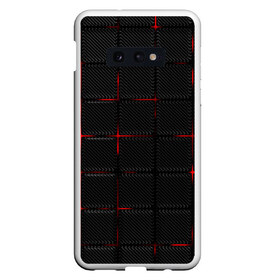 Чехол для Samsung S10E с принтом 3D Плиты Red & Black , Силикон | Область печати: задняя сторона чехла, без боковых панелей | 3d | 3д | 3д полосы | led | led подсветка | красночерный | красный | полосы | свет | свечение | текстуры | черно красный | черный