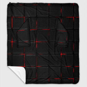 Плед с рукавами с принтом 3D Плиты Red & Black , 100% полиэстер | Закругленные углы, все края обработаны. Ткань не мнется и не растягивается. Размер 170*145 | 3d | 3д | 3д полосы | led | led подсветка | красночерный | красный | полосы | свет | свечение | текстуры | черно красный | черный