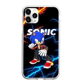 Чехол для iPhone 11 Pro Max матовый с принтом SONIC , Силикон |  | Тематика изображения на принте: animal | games | hedgehog | sega | sonic | speed | speed sonic | быстрый ёж | ёж | ёжик | игры | персонаж | сега | синий ёж | скорость | соник