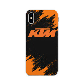 Чехол для iPhone X матовый с принтом KTM , Силикон | Печать на задней стороне чехла, без боковой панели | enduro | ktm | moto | moto sport | motocycle | sportmotorcycle | ктм | мото | мото спорт | мотоспорт | спорт мото