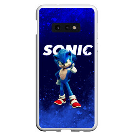 Чехол для Samsung S10E с принтом SONIC , Силикон | Область печати: задняя сторона чехла, без боковых панелей | animal | games | hedgehog | sega | sonic | speed | speed sonic | быстрый ёж | ёж | ёжик | игры | персонаж | сега | синий ёж | скорость | соник