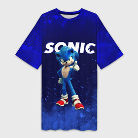 Платье-футболка 3D с принтом SONIC ,  |  | animal | games | hedgehog | sega | sonic | speed | speed sonic | быстрый ёж | ёж | ёжик | игры | персонаж | сега | синий ёж | скорость | соник