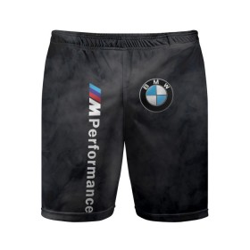 Мужские шорты спортивные с принтом BMW M PERFORMANCE ,  |  | bmw | bmw motorsport | bmw performance | carbon | m | motorsport | performance | sport | бмв | карбон | моторспорт | спорт