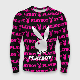 Мужской рашгард 3D с принтом PLAYBOY | ПЛЕЙБОЙ (Z) ,  |  | Тематика изображения на принте: brand | brazzers | fake taxi | faketaxi | hub | mode | playboy | бразерс | бренд | мода | фейк такси