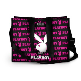 Сумка-шоппер 3D с принтом PLAYBOY , 100% полиэстер | застегивается на металлическую кнопку; внутренний карман застегивается на молнию. Стенки укреплены специальным мягким материалом, чтобы защитить содержимое от несильных ударов
 | brand | brazzers | fake taxi | faketaxi | hub | mode | playboy | бразерс | бренд | мода | фейк такси