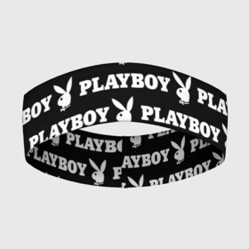 Повязка на голову 3D с принтом PLAYBOY PATTERN | ПЛЕЙБОЙ ПАТТЕРН (Z) ,  |  | brand | brazzers | fake taxi | faketaxi | hub | mode | playboy | бразерс | бренд | мода | фейк такси