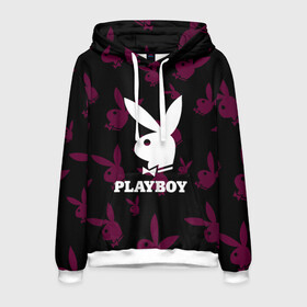 Мужская толстовка 3D с принтом PLAYBOY , 100% полиэстер | двухслойный капюшон со шнурком для регулировки, мягкие манжеты на рукавах и по низу толстовки, спереди карман-кенгуру с мягким внутренним слоем. | brand | brazzers | fake taxi | faketaxi | hub | mode | playboy | бразерс | бренд | мода | фейк такси