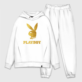 Мужской костюм хлопок OVERSIZE с принтом PLAYBOY GOLD | ЗОЛОТОЙ ПЛЕЙБОЙ (Z) ,  |  | brand | brazzers | fake taxi | faketaxi | hub | mode | playboy | бразерс | бренд | мода | фейк такси