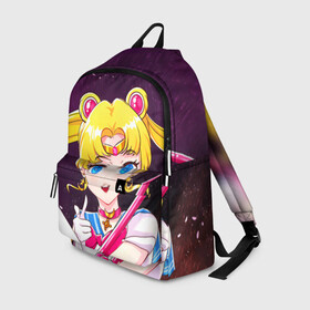 Рюкзак 3D с принтом Sailor Moon , 100% полиэстер | лямки с регулируемой длиной, сверху петелька, чтобы рюкзак можно было повесить на вешалку. Основное отделение закрывается на молнию, как и внешний карман. Внутри два дополнительных кармана, один из которых закрывается на молнию. По бокам два дополнительных кармашка | Тематика изображения на принте: anime | japan | manga | sailor moon | аниме | девочка | девушка | луна | лунная призма | манга | сейлор мун | сэйлор мун | япония