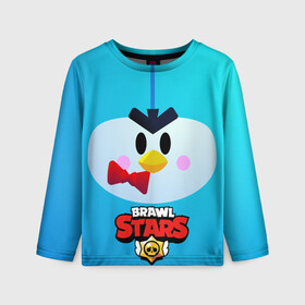 Детский лонгслив 3D с принтом Brawl Stars Penguin , 100% полиэстер | длинные рукава, круглый вырез горловины, полуприлегающий силуэт
 | penguin | pengvin | pingvin | пенгвин | пингвин