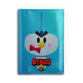 Обложка для автодокументов с принтом Brawl Stars Penguin , натуральная кожа |  размер 19,9*13 см; внутри 4 больших “конверта” для документов и один маленький отдел — туда идеально встанут права | penguin | pengvin | pingvin | пенгвин | пингвин