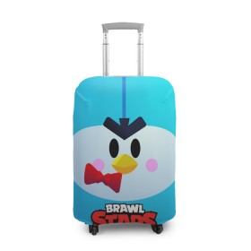 Чехол для чемодана 3D с принтом Brawl Stars Penguin , 86% полиэфир, 14% спандекс | двустороннее нанесение принта, прорези для ручек и колес | penguin | pengvin | pingvin | пенгвин | пингвин