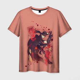 Мужская футболка 3D с принтом Чуя Накахара , 100% полиэфир | прямой крой, круглый вырез горловины, длина до линии бедер | bungou stray dogs | великие из бродячих псов | чуя