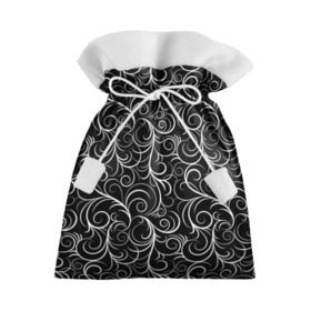 Подарочный 3D мешок с принтом Чёрно - белые завитки , 100% полиэстер | Размер: 29*39 см | 