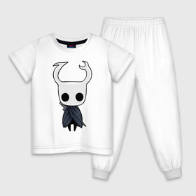 Детская пижама хлопок с принтом Hollow Knight , 100% хлопок |  брюки и футболка прямого кроя, без карманов, на брюках мягкая резинка на поясе и по низу штанин
 | 