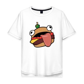 Мужская футболка хлопок Oversize с принтом Fortnite Burger , 100% хлопок | свободный крой, круглый ворот, “спинка” длиннее передней части | burger | cybersport | esport | fortnite | game | logo | бургер | игра | киберспорт | фортнайт
