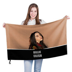 Флаг 3D с принтом Billie Eilish , 100% полиэстер | плотность ткани — 95 г/м2, размер — 67 х 109 см. Принт наносится с одной стороны | billie eilish | билли айлиш | музыка