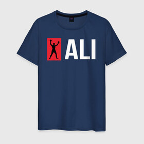 Мужская футболка хлопок с принтом ALI , 100% хлопок | прямой крой, круглый вырез горловины, длина до линии бедер, слегка спущенное плечо. | ali | boxer | boxing | fighting | muhammad | muhammed | али | мухаммед