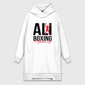 Платье-худи хлопок с принтом Muhammad Ali ,  |  | ali | boxer | boxing | muhammad | али | бокс | боксер | мухаммед