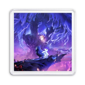 Магнит 55*55 с принтом Ori and the Will of the Wisps , Пластик | Размер: 65*65 мм; Размер печати: 55*55 мм | ori | ori and the will of the wisps | игра | игры | ори | ори 2 | платформер