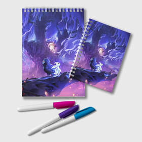 Блокнот с принтом Ori and the Will of the Wisps , 100% бумага | 48 листов, плотность листов — 60 г/м2, плотность картонной обложки — 250 г/м2. Листы скреплены удобной пружинной спиралью. Цвет линий — светло-серый
 | Тематика изображения на принте: ori | ori and the will of the wisps | игра | игры | ори | ори 2 | платформер