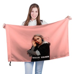 Флаг 3D с принтом Billie Eilish , 100% полиэстер | плотность ткани — 95 г/м2, размер — 67 х 109 см. Принт наносится с одной стороны | bad guy | billie eilish | артист | билли айлиш | музыка | певец | фото