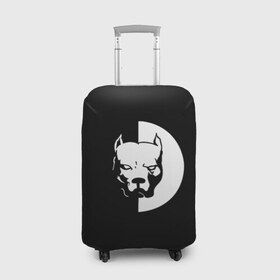 Чехол для чемодана 3D с принтом PITBULL , 86% полиэфир, 14% спандекс | двустороннее нанесение принта, прорези для ручек и колес | america | animals | pitbull | sport | usa | америка | животные | питбуль | питбультерьер | собаки | спорт | сша