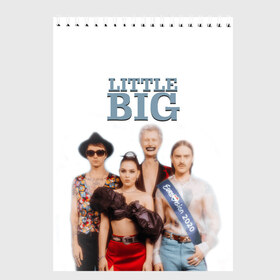 Скетчбук с принтом Little Big , 100% бумага
 | 48 листов, плотность листов — 100 г/м2, плотность картонной обложки — 250 г/м2. Листы скреплены сверху удобной пружинной спиралью | Тематика изображения на принте: little big | евровидение | илья прускин